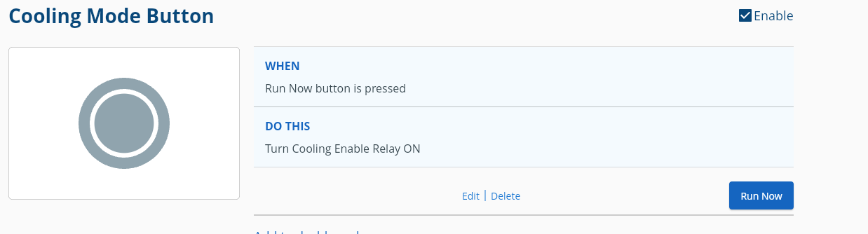 Cool mode virtual button